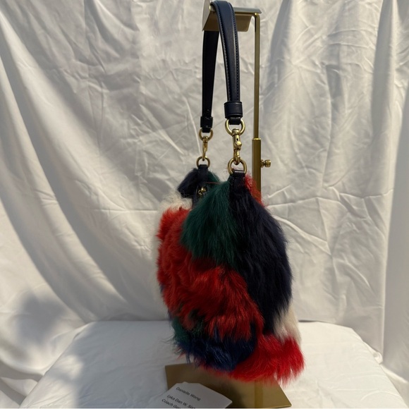 Coach NWT Juliet Shoulder Bag 25 With Multi Shearling Patchwork CW646 - Picture 2 of 16